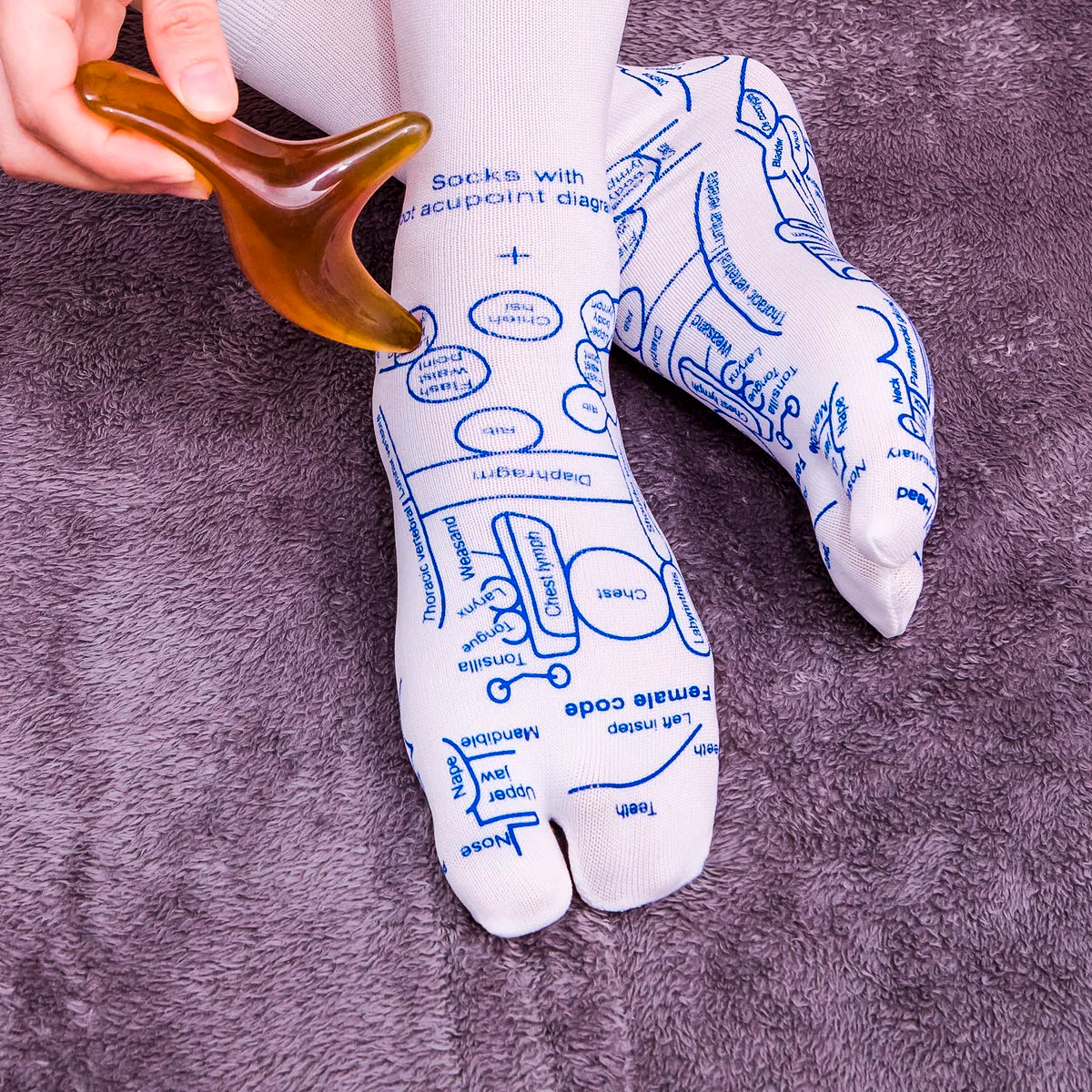 SAKURA™ Reflexology Socks + Massage Sticks